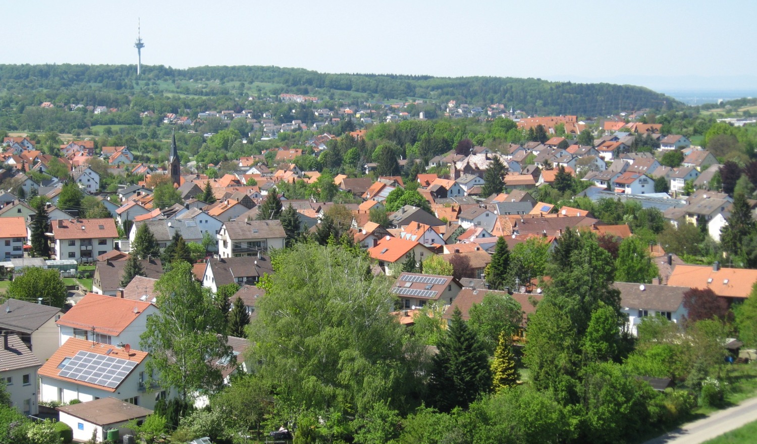 Blick auf Karlsruhe - Palmbach